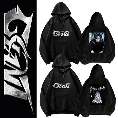 秋冬毛圈连帽衫stray kids 2ND GIAT男女口袋卫衣 海报照外套