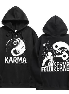 2025 Stray Kids skz 回归周边组合下摆螺纹连帽衫卫衣上衣现货