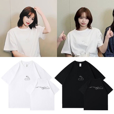 LESSERAFIM2023演唱会周边金采源同款短袖T恤印花宽松纯棉上衣服
