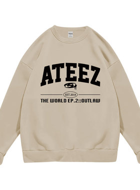 ATEEZ EST.2018 the world同款舞台打歌服 文艺港风圆领长袖外套t