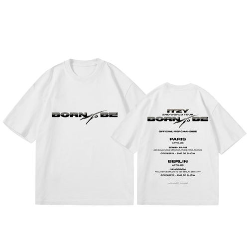 ITZY2ND海报logo印花T恤衫BORN to be时尚学生圆领夏短袖 Lia
