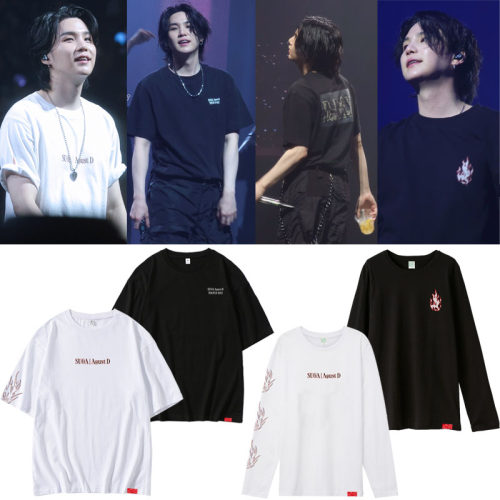 闵玧其演唱会SUGA AgustD D-DAY同款短袖t恤夏季宽松纯棉长袖衣服