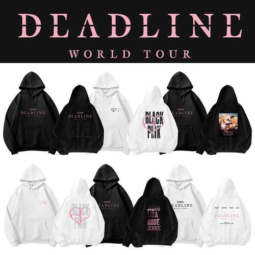 粉墨2025回归DEADLINE WORLD TOUR连帽衫春秋长袖外套口袋卫衣女