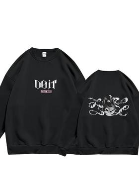 stray kids专辑doit巡演应援打歌服邪恶公仔logo加绒圆领上衣外套