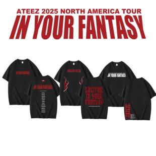 2025应援 ATEEZ专辑演唱会周边组合周边印花夏季短袖T恤纯棉宽松