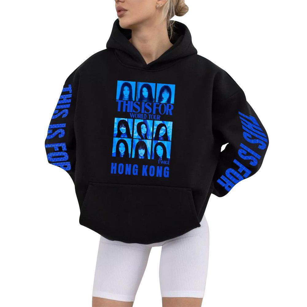 twice演唱会THIS IS FOR应援周连帽衫外套潮流上衣鱼鳞薄款大帽衫