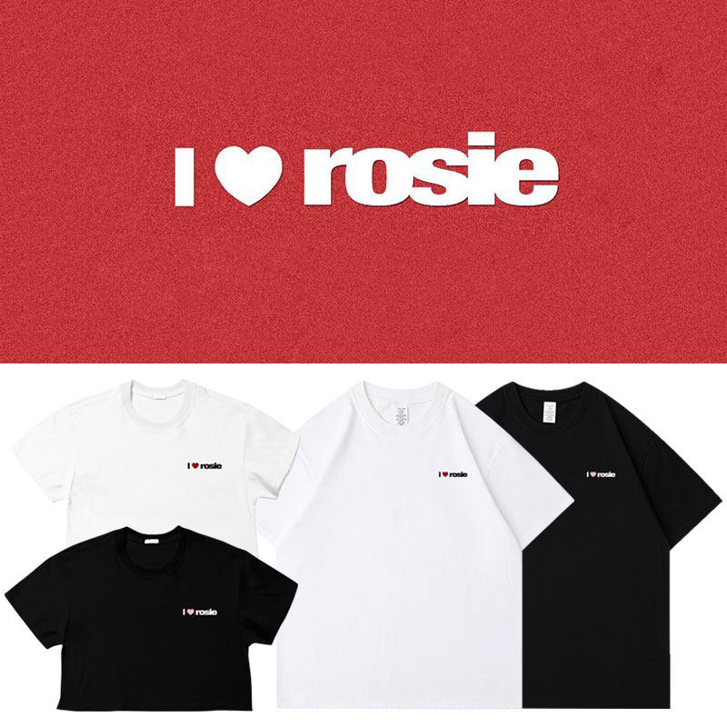 BLACKPNK朴彩英i love rosie周边同款短袖T恤ROSE衣服印花打底衫