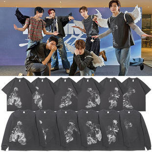 T恤男女打歌服 RIZE演唱会周边衣服宽松纯棉印花短长袖