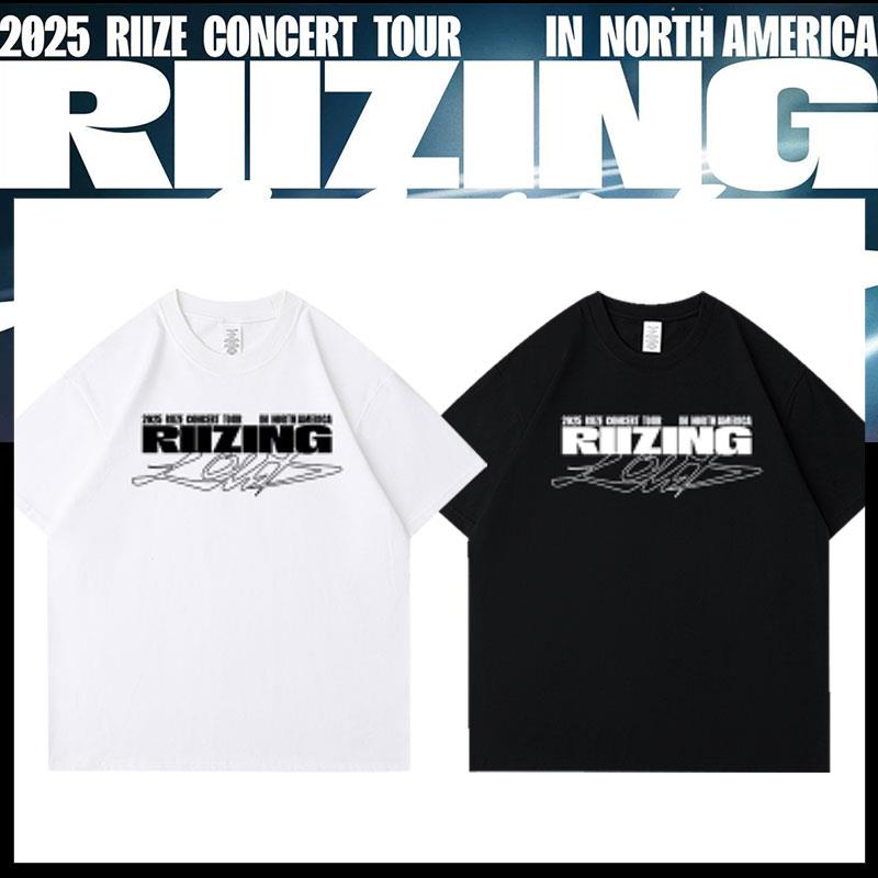 2025RIIZE演唱会周边短袖T恤230g纯棉宽松印花打歌服