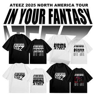 ATEEZ专辑NORT AMERICA TOUR双面印花T恤巡回演唱会应援上衣短袖t