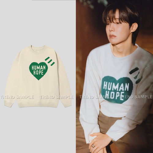 J-HOPE郑号锡HUMAN HOPE同款圆领卫衣时尚百搭印花长袖上衣男女潮