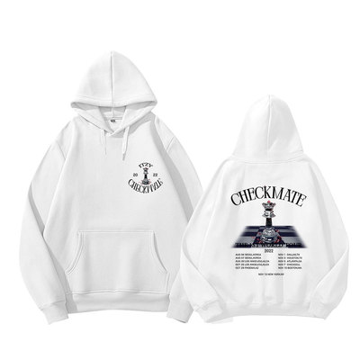 ITZY新专辑CHECKMATE潮流高街连帽卫衣 港风格子设计感加绒外贸衣