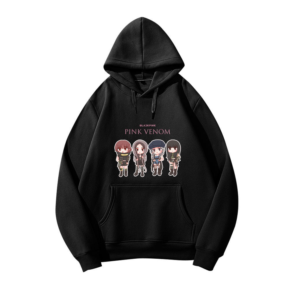 韩流blink卡通可爱外套粉墨打歌服lisa rose jennie jisoo应援衣