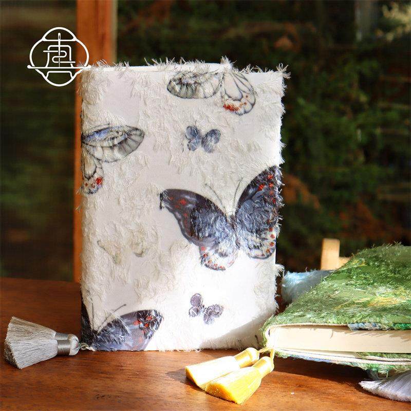 真我 羽衣蝶 流苏肌理手工布书衣套装A5A6手帐本手账封套日记本,文具电教/文化用品/商务用品,手帐/日程本/计划本,淘宝优惠券,粉丝福利购,淘宝优惠卷