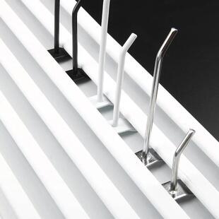 加粗不锈钢色钩铝合金槽板专用饰品挂钩上墙货架挂钩黑色白色铝板