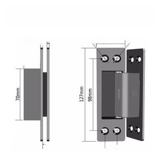 Aimo 304不锈钢隐藏嵌入式隐形门铰炼隐藏隐藏门铰炼玫瑰金十字外
