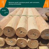 户外防腐木材新西兰松木腐蚀松木花旗铁冷杉碳化圆柱方柱定制庭院