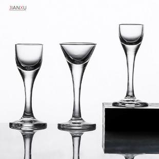 1钱白酒杯烈酒杯家用小号5ml白酒杯水晶玻璃高脚杯一口杯小酒盅