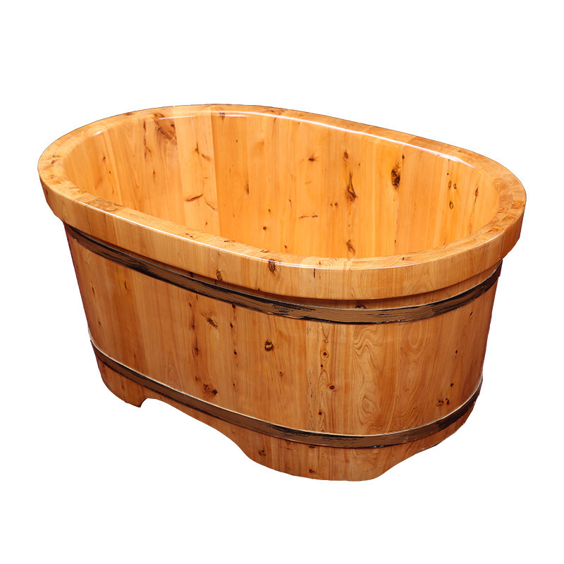 香柏木儿童泡澡木桶沐浴桶家用小孩洗澡桶婴儿宝宝浴盆木制药浴缸