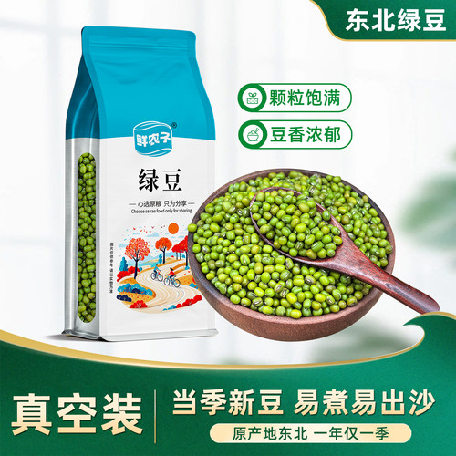 东北小绿豆真空装新货五谷杂粮发豆芽粥原料专用豆子绿豆汤农家
