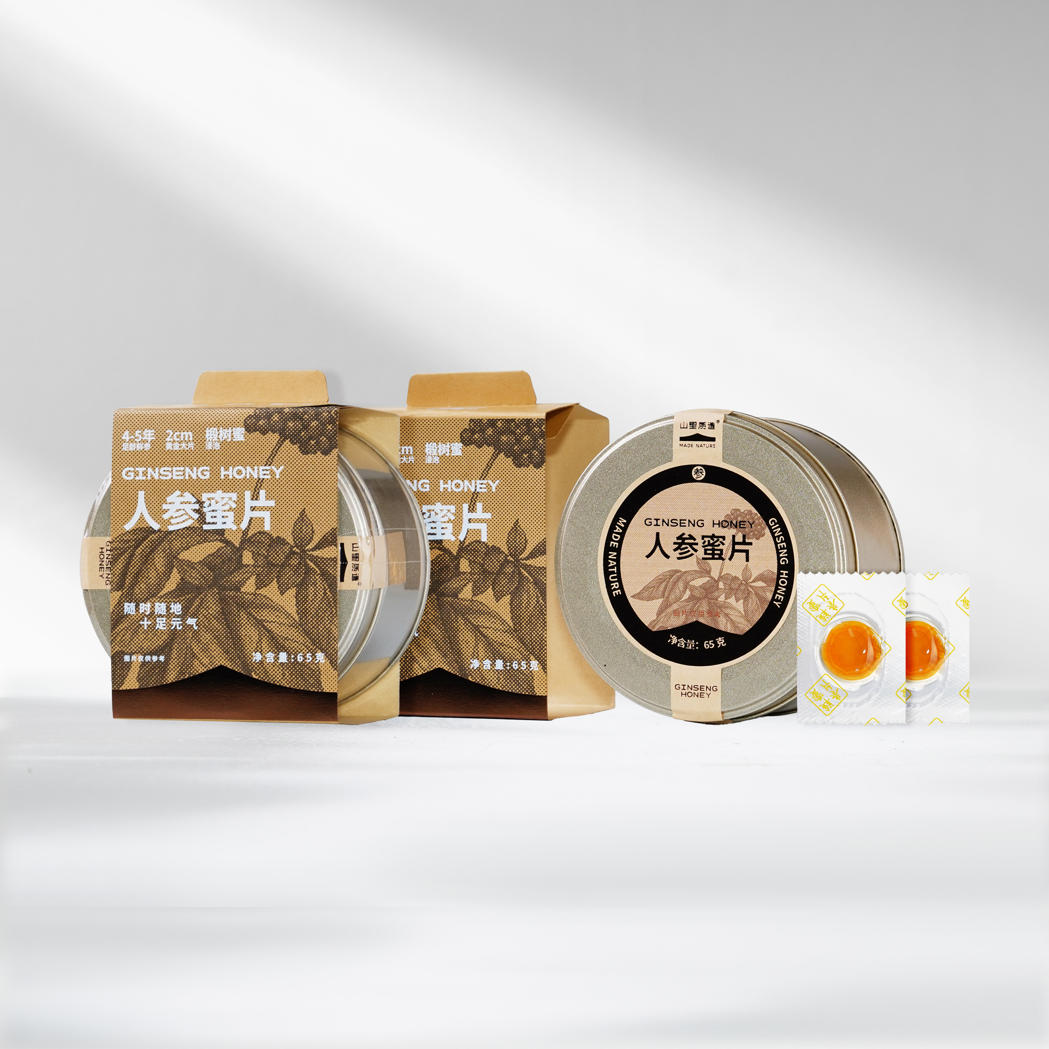 山里质造 长白山人参蜜片正品即食鲜参泡蜂蜜蜜饯含片泡水