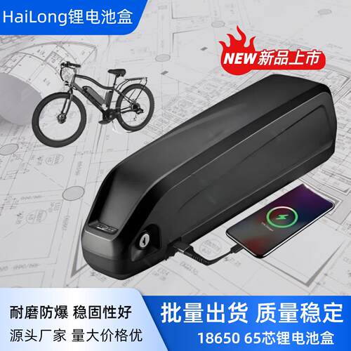 电动车锂电池48v12AH改装助力车出口海龙款电池盒 2型款36伏电瓶