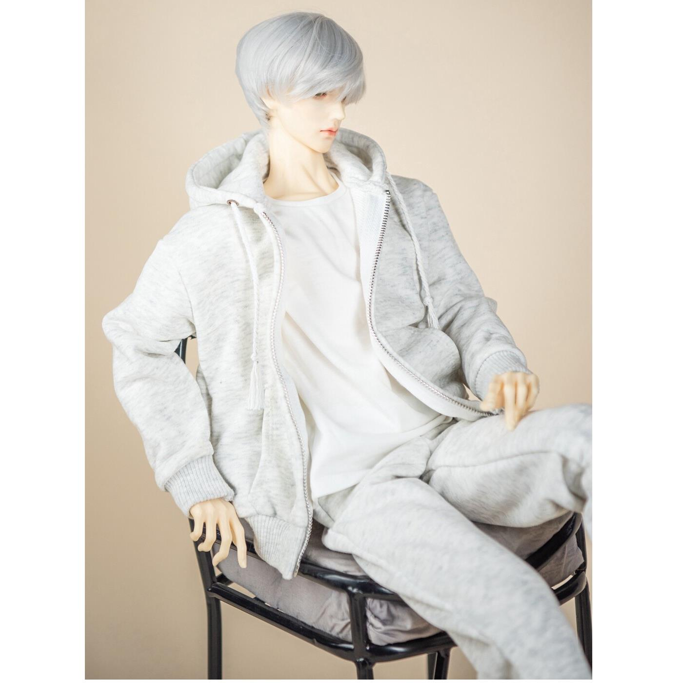 bjd娃衣 灰色运动衫 四分3分68 73 ID75 77壮叔男女娃衣