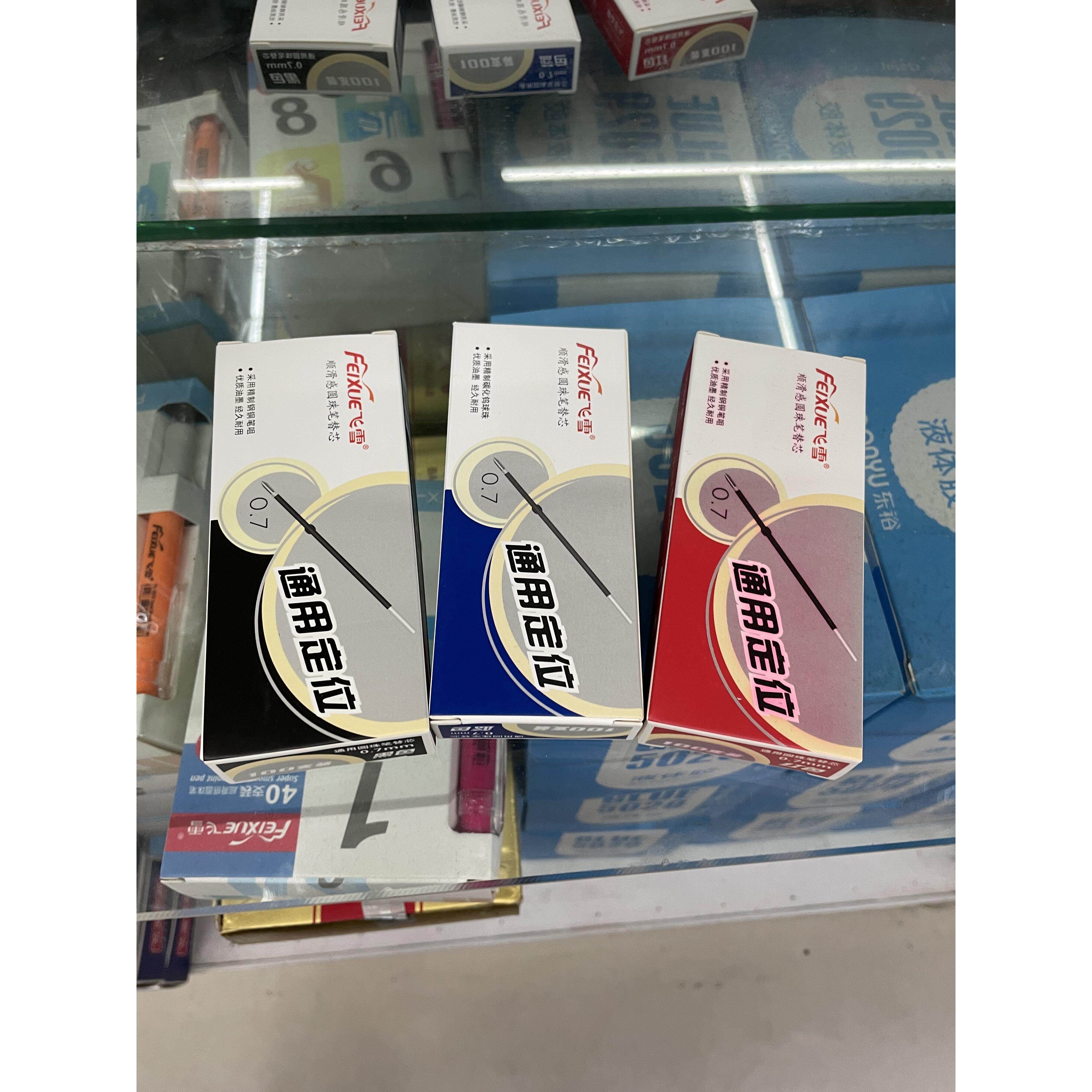 飞雪圆珠笔笔芯/替芯通用型按动圆珠笔芯106（107）型 100支盒装