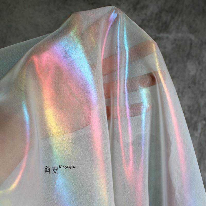 彩虹纱渐变幻彩布料 创意网纱裙子拍摄背景diy手工服装设计师面料