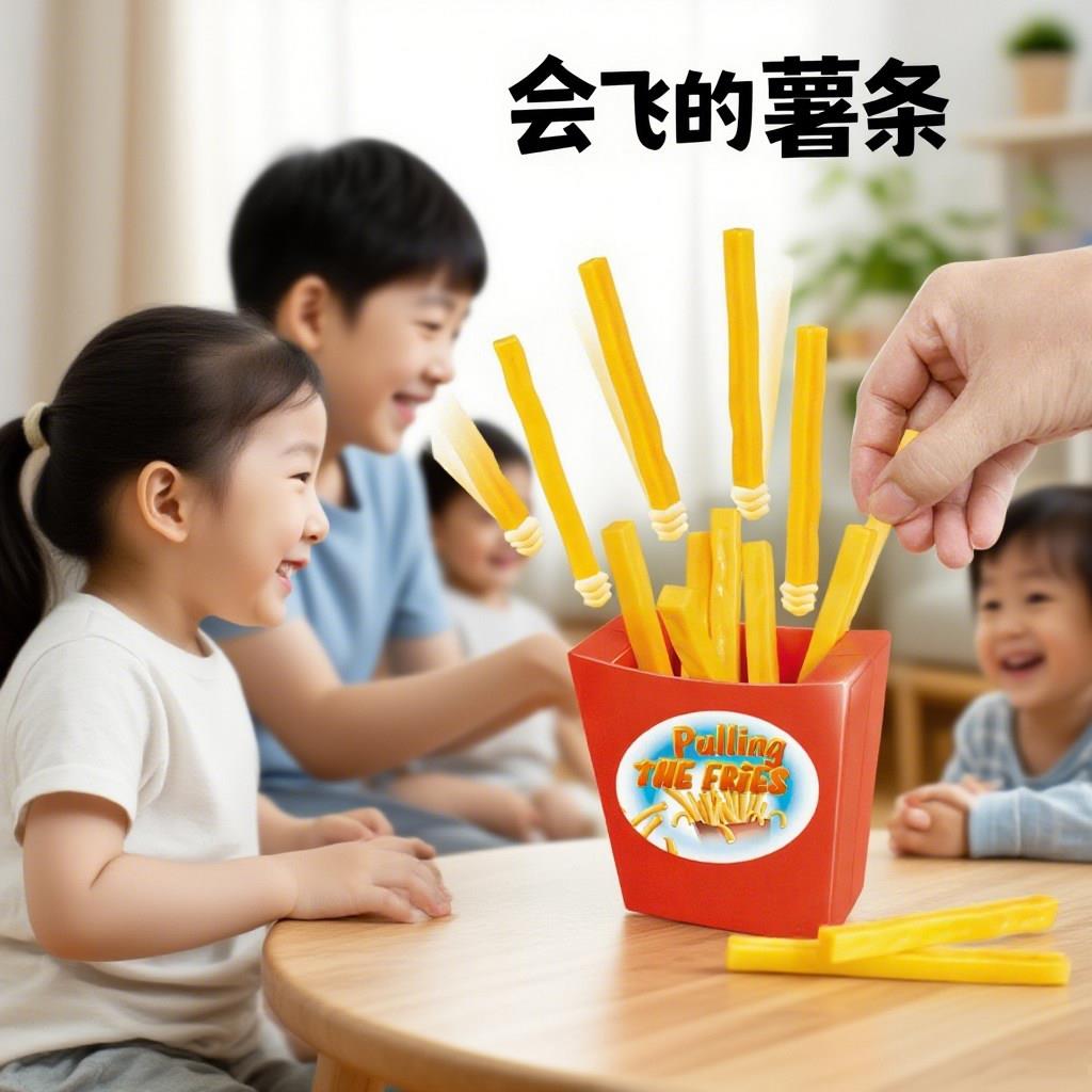 会飞的薯条家庭亲子互动聚会整蛊桌面游戏解压趣味儿童桌游玩具