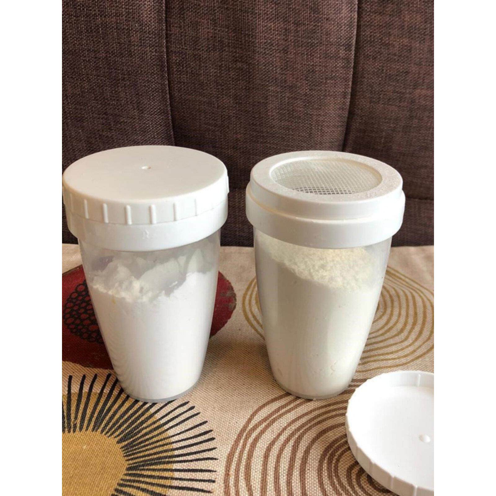 日本进口厨房调料洒粉瓶粉类分装收纳盒有孔烧烤撒面粉网筛瓶带盖