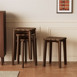 实木家用小板凳现代方凳叠放结实木凳餐桌椅子坐凳矮凳