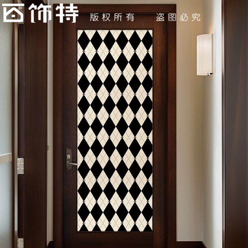 法式复古门自粘浴室卫生间玻璃门翻新改造纸防水加厚壁纸,家居饰品,门贴,淘宝优惠券,粉丝福利购,淘宝优惠卷