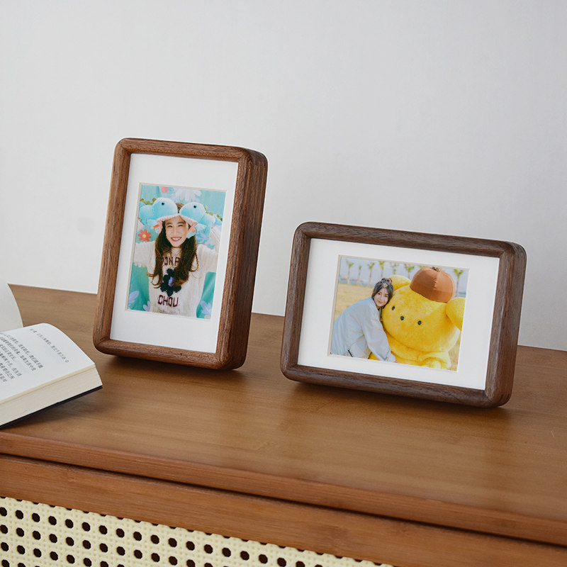 枫木人榫卯圆角相框摆台 7 8 寸洗照片做成画框实木