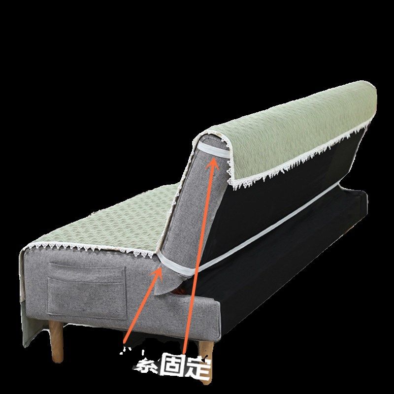 折叠沙发罩雪尼尔小型两用连体沙发床罩一片式全盖防滑沙发垫子