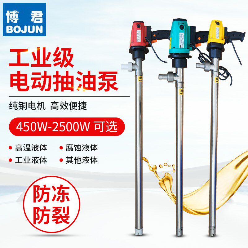 博君电动电动泵不锈钢抽液泵防腐蚀柴油加油泵220V大功率加油机