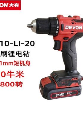 DEON大有无刷电钻轻载钻LI 充电式小型手电钻牛米
