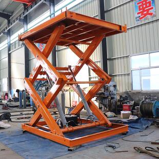 车库汽车维修升降平台电动剪叉货梯厂房大吨位货物升降机提升机械