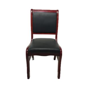 全实木会议椅四脚木椅榫卯结构会场皮椅培训办公椅棋牌室椅无扶手