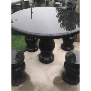 湖北石头桌子石凳子石雕方桌大理石花岗岩户外石桌园公花庭院家用