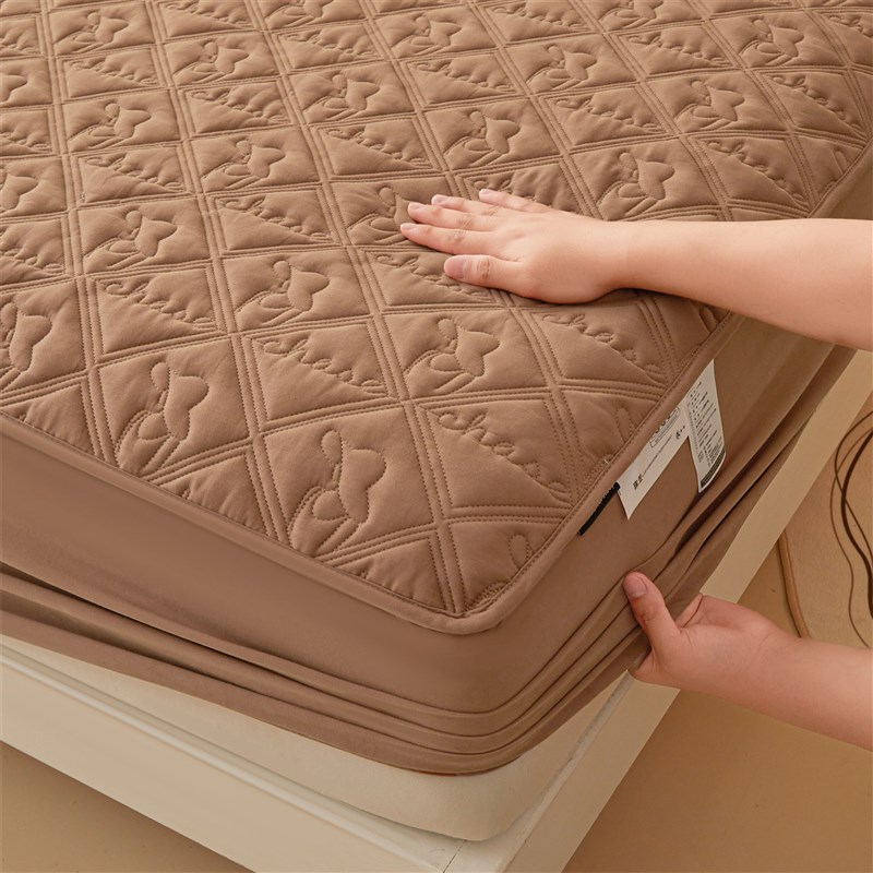 抗菌全棉床笠单件纯棉磨毛床罩床单四季通用床套床垫席梦思保护套