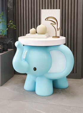 奶油风大型可爱象客厅落地摆件沙发边几电视柜旁装饰床头乔迁礼物