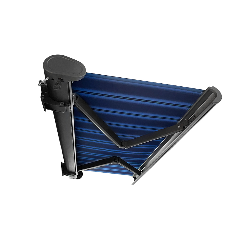 全盒电动遮阳棚伸缩式雨棚别墅自动遥控折叠户外露台阳台上门安装