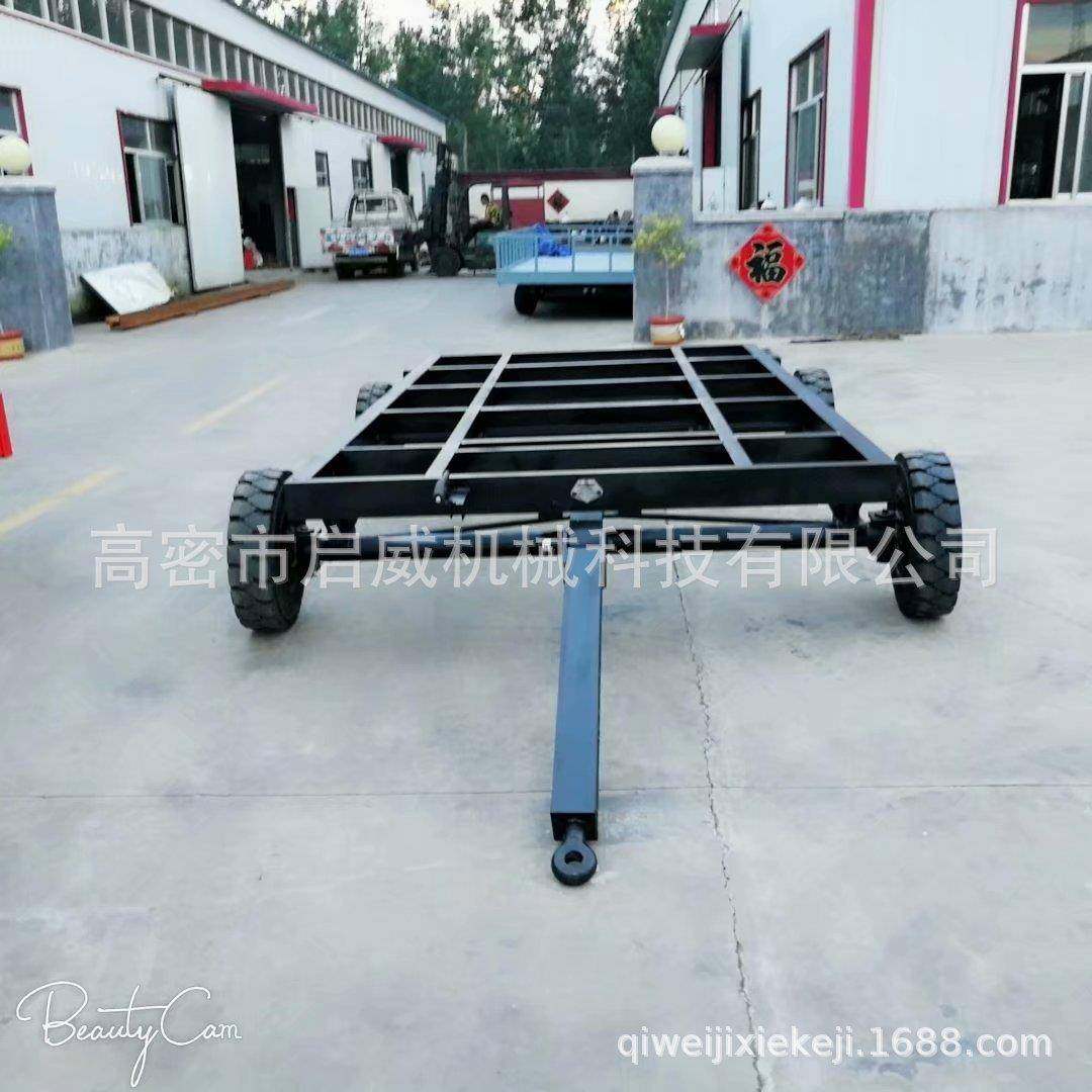 5吨拉杆转向框架拖车移动框架底盘拖车欧式可拖车厂家供应