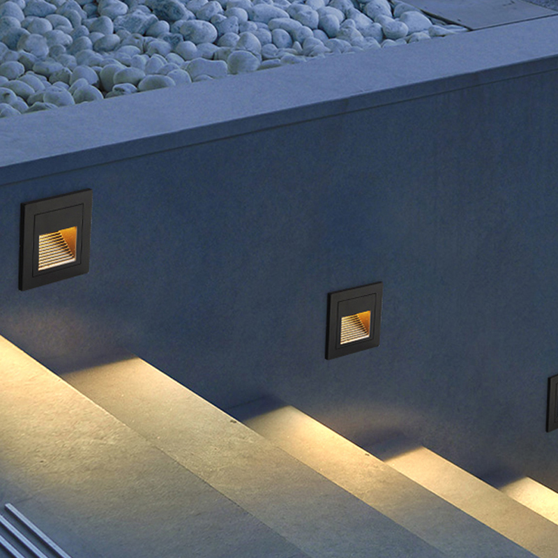 艾尼卡室外梯步灯水地脚灯楼梯踏步灯台阶灯庭院内嵌墙角灯