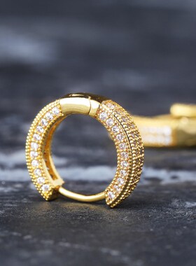 ICE BLING 王嘉尔同款耳环耳扣 高级感男士小众设计满钻养耳洞