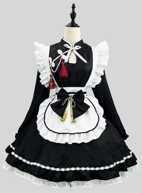 中国风女装大佬萝莉洋装胖mm大码女仆装COS演出服男生反串连衣裙