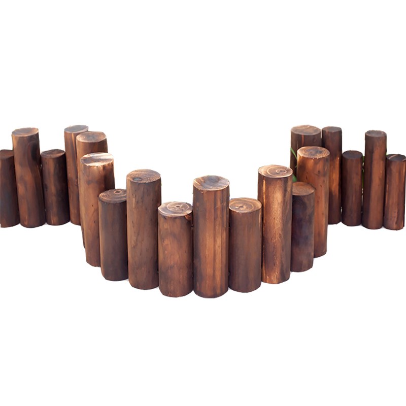 阳台花园造景道具商场木栅栏花坛围栏幼儿园室内装饰木桩摆件落地