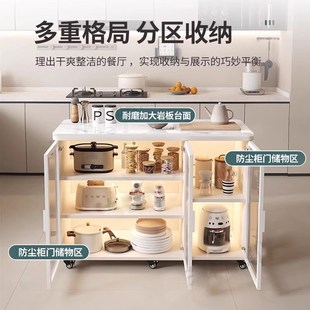 餐边柜靠墙一体储物柜现代简约茶水柜家用酒柜厨房落地碗柜置物柜