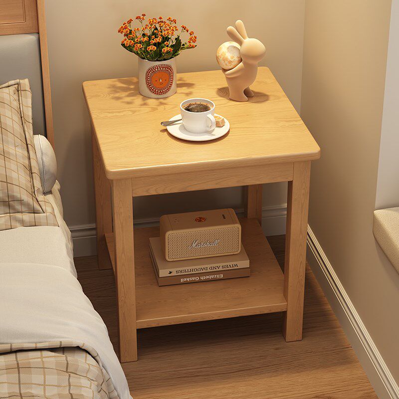 三梦实木小方桌沙发边几客厅家用侧边柜2025新款床头置物架小桌子